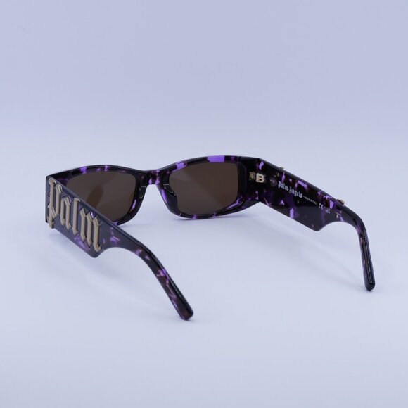 Palm Angels PERI007 ANGEL 3464 Sunglasses Havana Rectangle Frame, Brown Lenses - Picture 7 of 11